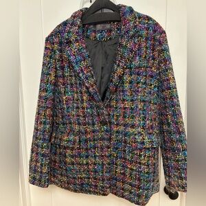 Blank NYC Colorful Tweed Blazer